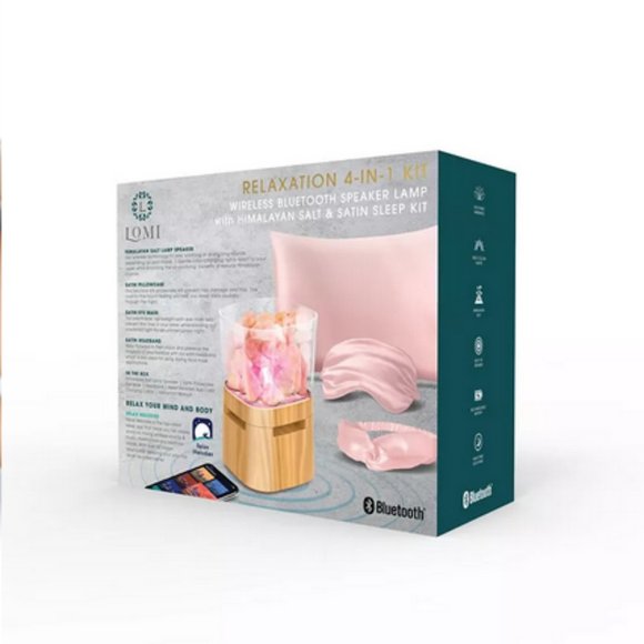 Lomi Wireless Bluetooth Speaker Lamp w/ Himalayan Salt + Satin Sleep 4-in-1 New! - Picture 6 of 7